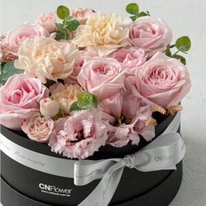 【CNFlower 西恩】輕甜玫瑰 鮮花圓禮盒