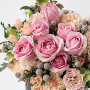 【CNFlower 西恩】粉紅泡泡 鮮花圓禮盒